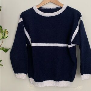 Vintage hand knit 100% wool Women's Sweater